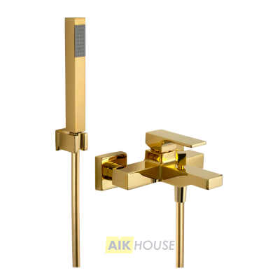 Смеситель для ванны с душем Remer Absolute AU02DO, золото глянцевое