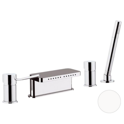 Смеситель для ванны с душем Remer Minimal N06317MMBO, белый матовый