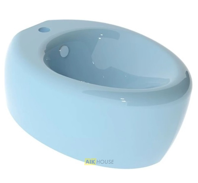 Биде подвесное GSG Ceramic Design Touch TOBISO022, голубой глянцевый