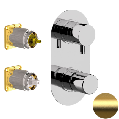 Смеситель для душа Daniel Trilogy TG612D3KBDP, золото