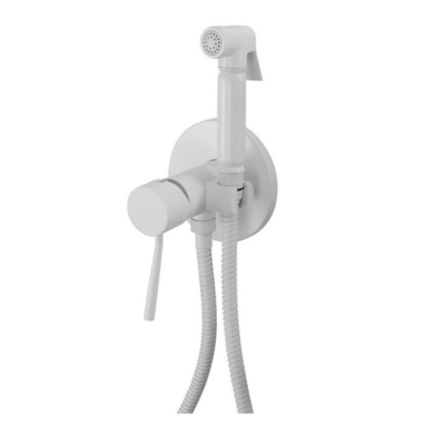Гигиенический душ со смесителем Remer Minimal N65BO, белый матовый
