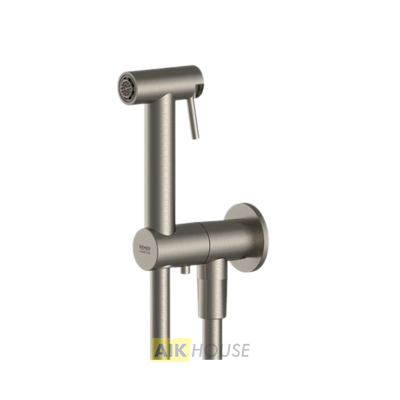 Гигиенический комплект с запорным вентилем Remer X Style INOX SS338M332ON, нержавеющая сталь