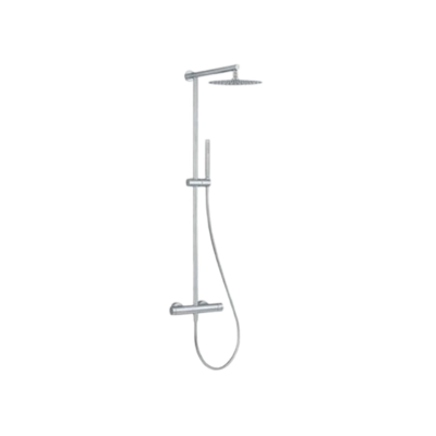 Душевая система с термостатом Remer X Style INOX SSXT37UFM25, нержавеющая сталь