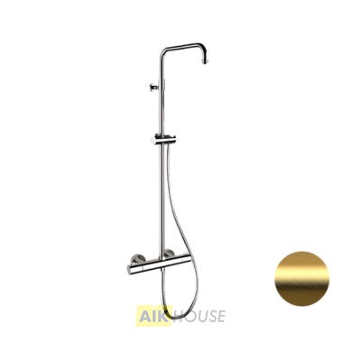 Душевая система термостатическая Remer Elegance EQ32ASSDBG, золото брашированное
