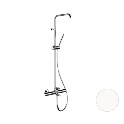 Душевая система термостатическая с изливом Remer Elegance EQ34A7MMSSOFBO, белый матовый