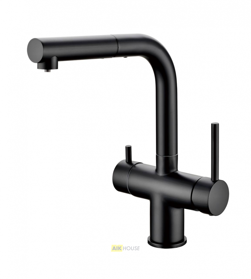 Смеситель для кухни под фильтр с выдвижным изливом GROCENBERG GB4097BL (Kerox Венгрия)