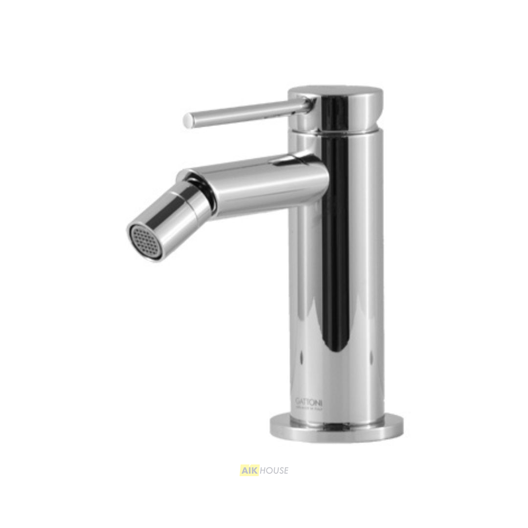 Смеситель для биде на 1 отверстие, с донным клапаном GATTONI Circle Two 9150/91GA, серый 