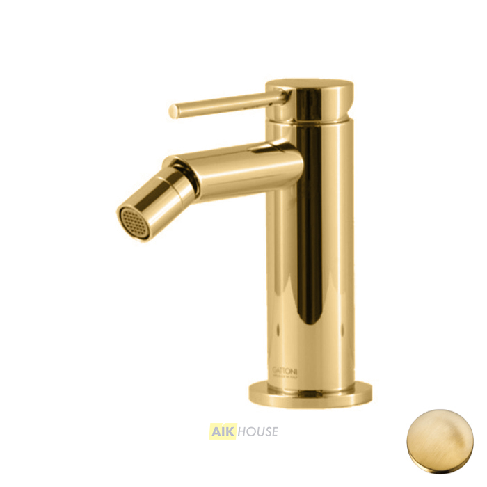 Смеситель для биде на 1 отверстие, с донным клапаном GATTONI Circle Two 9150/91SG, золото