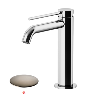 Смеситель для раковины GATTONI CIRCLE TWO 9144/91GA, серый антрацит