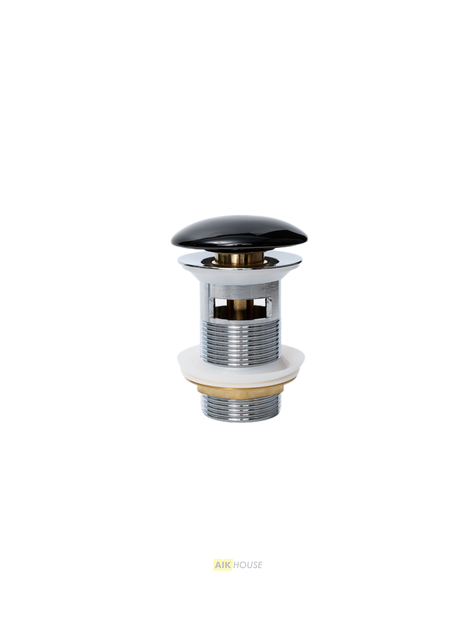 Донный клапан Gid  с переливом Bl100-1 72202K черный глянцевый 7x7x10