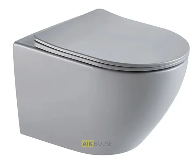 Унитаз подвесной Tornado Gid Tr2122TF-Lgm 62259Y серый матовый 49x36x36