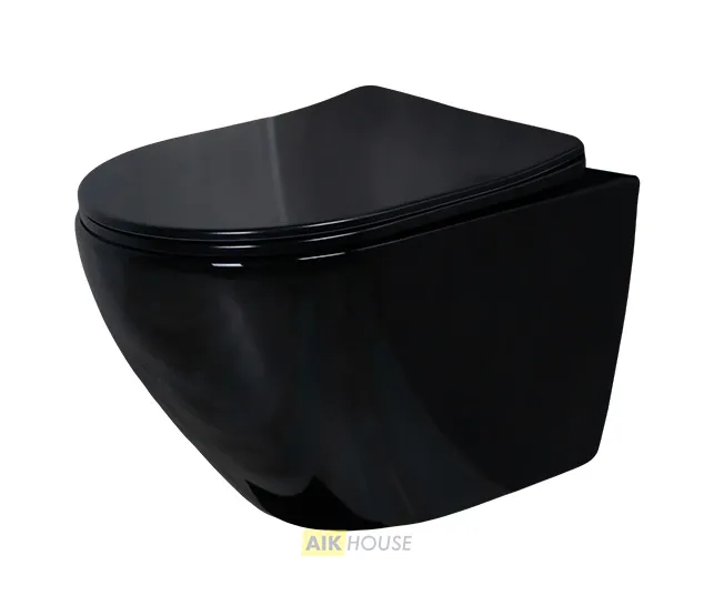Унитаз подвесной Gid Tr2198-18 62204Y черная глянцевая 49x36x35.5