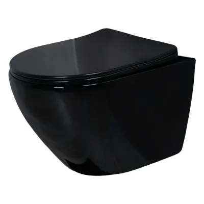 Унитаз подвесной Gid Tr2198-18 62204Y черная глянцевая 49x36x35.5