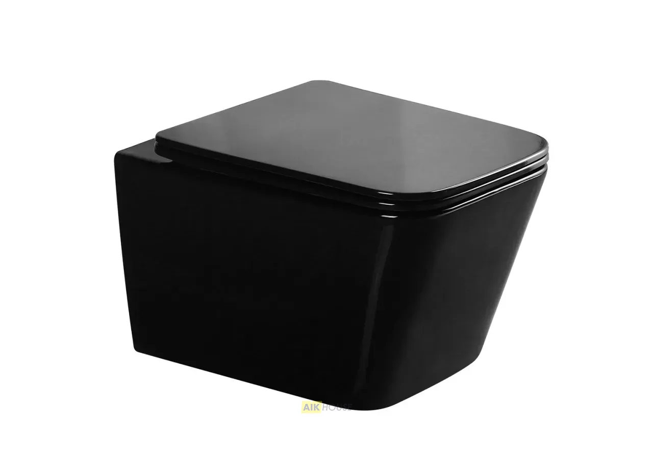 Унитаз подвесной Gid Tr2155BL 62238Y черная глянцевая 51x37x35