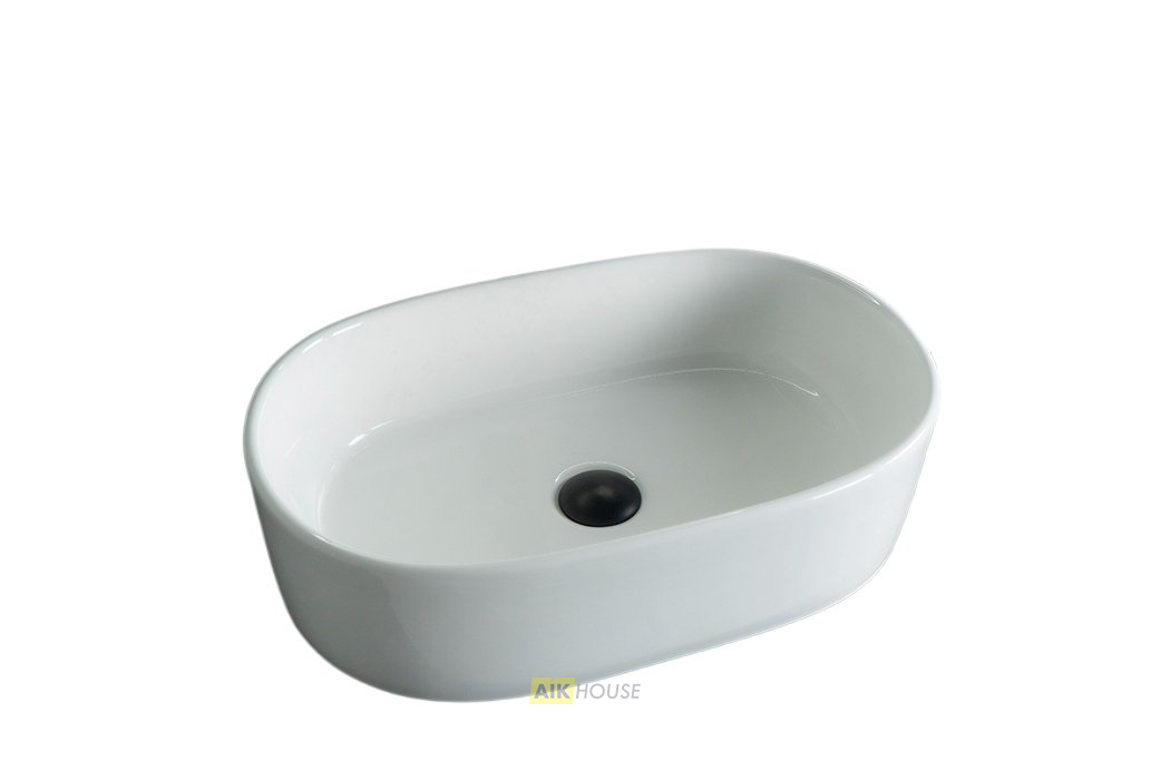 Раковина Gid N9025 51111 накладная белая 56x35x14