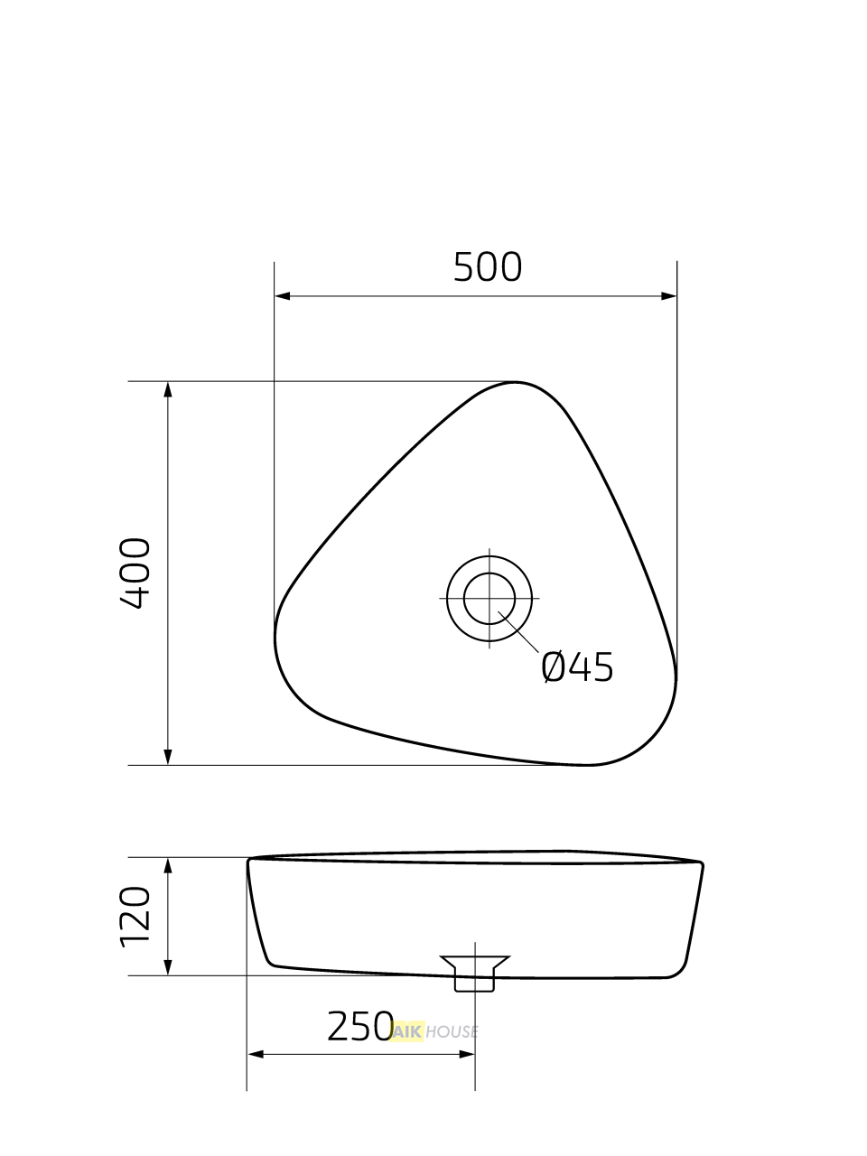 Раковина Gid N9386 51139 накладная белая 50x40x12