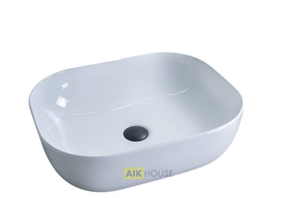 Раковина Gid D1302 51198 накладная белая 50x40x14