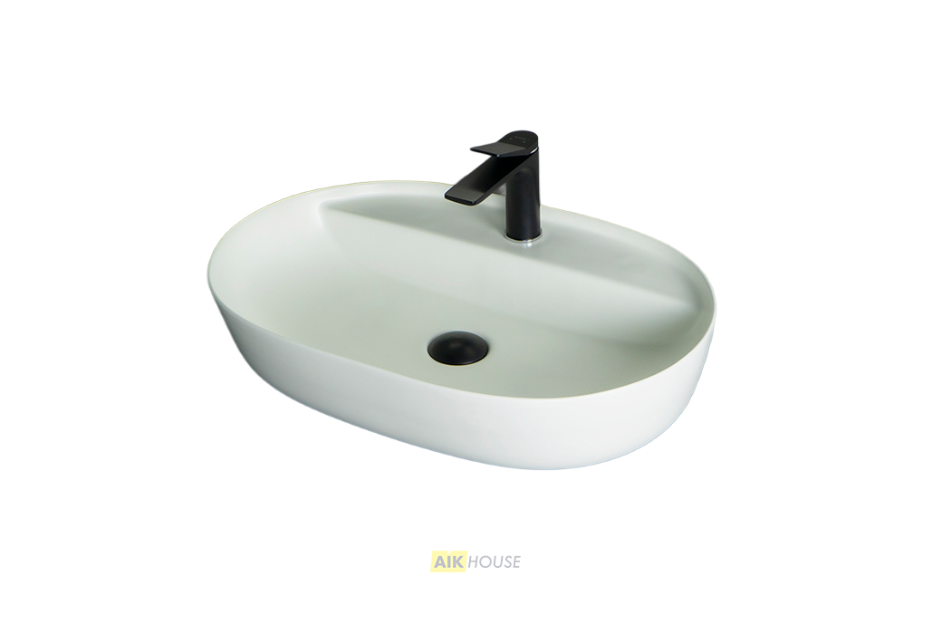 Раковина Gid Wm1346 51192 накладная белая матовая 61x41x14