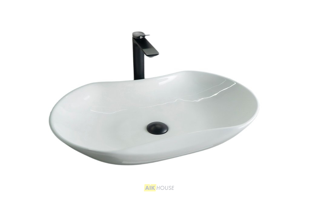 Раковина Gid N9175 51128 накладная белая 66.5x41x12