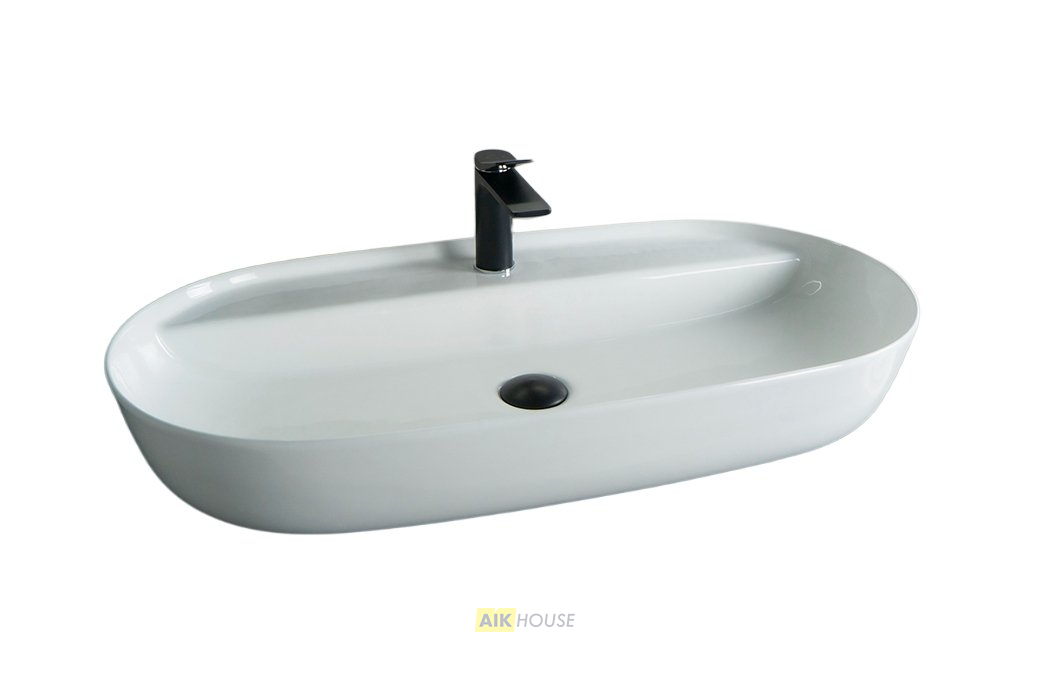 Раковина Gid N9347 51190 накладная белая 81x41x14