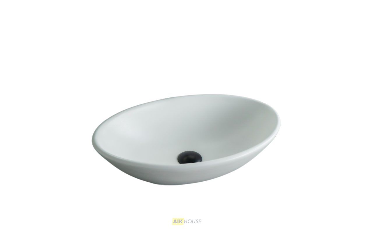 Раковина Gid Wm9021 51193 накладная белый матовый 52x32x14