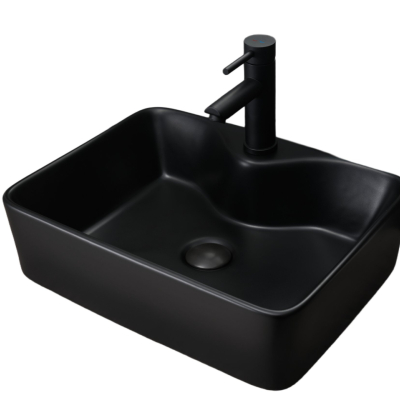 Раковина Gid Bm9091 53373 накладная черная матовая 48x37x13