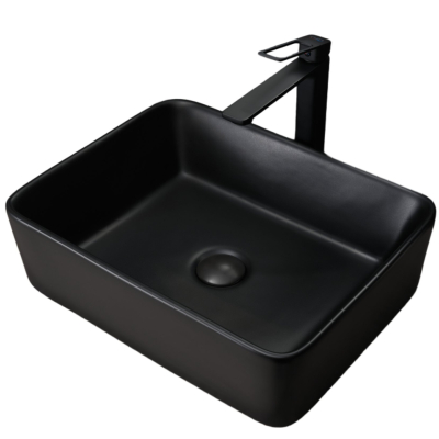 Раковина Gid Bm9103 53374 накладная черная матовая 48x37x13
