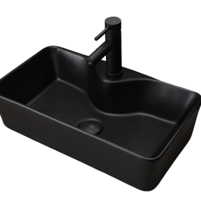 Раковина Gid Bm9092 53353 накладная черная матовая 55x31x14