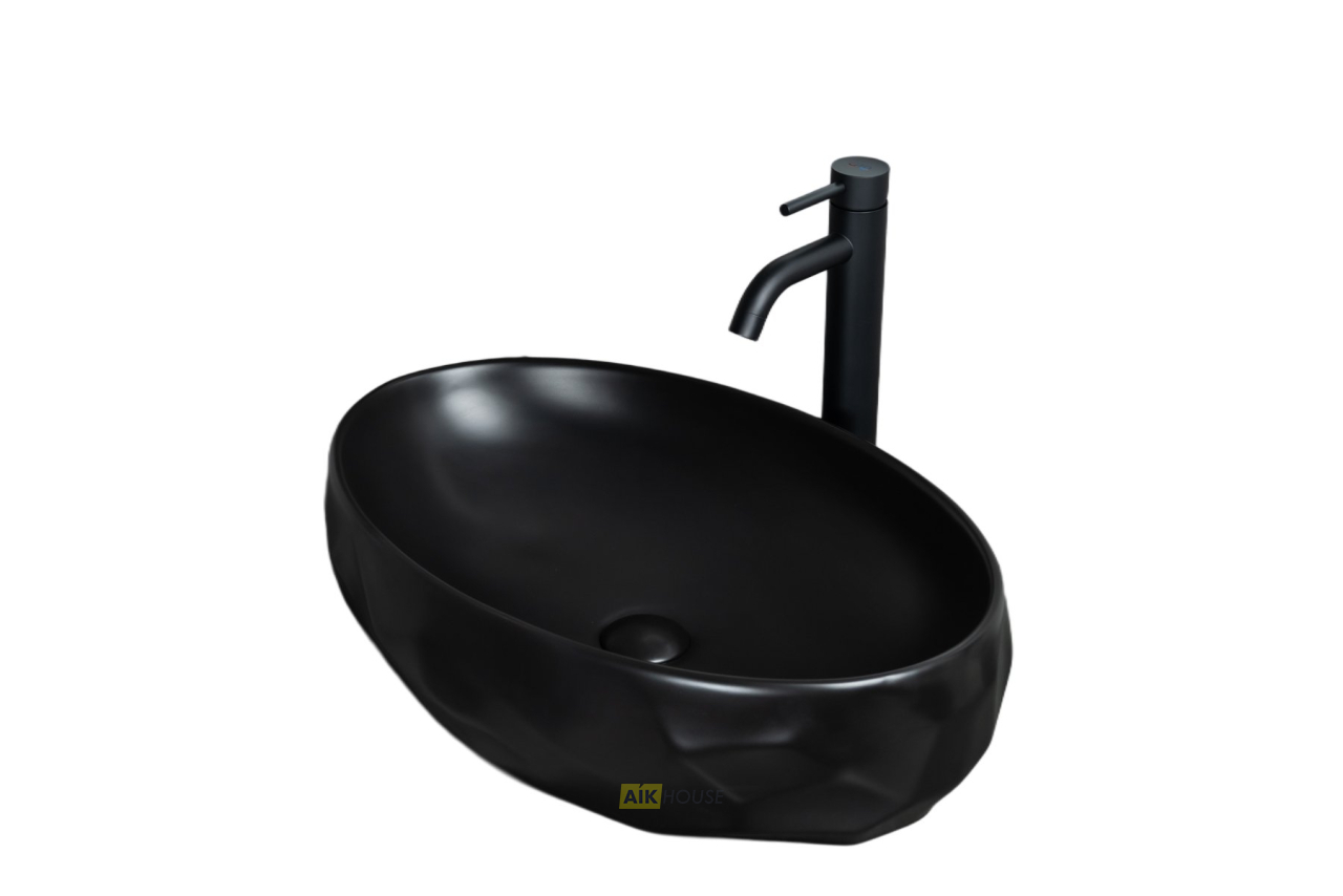Раковина Gid Bm9030wx 53385 накладная черная матовая 60x40x15