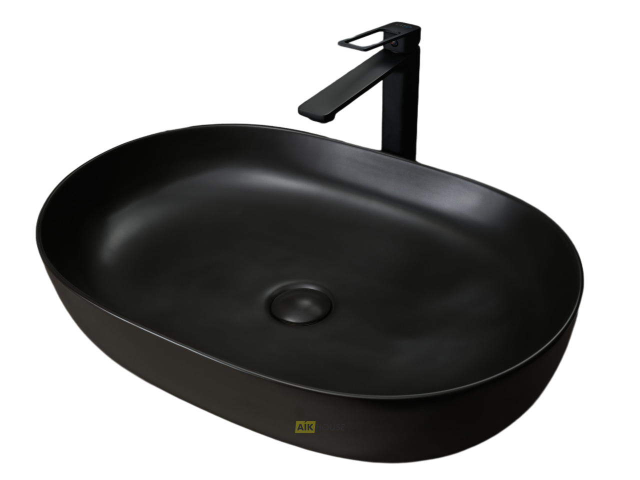 Раковина Gid Bm1348 53355 накладная черная матовая 61x41x13.5