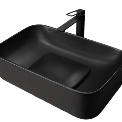 Раковина Gid Bm9598 53365 накладная черная матовая 61x38x15