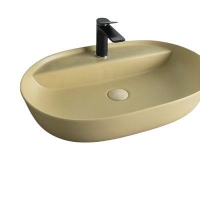 Раковина Gid Sr1346 53343 накладная светло-коричневая матовая 61x41x14