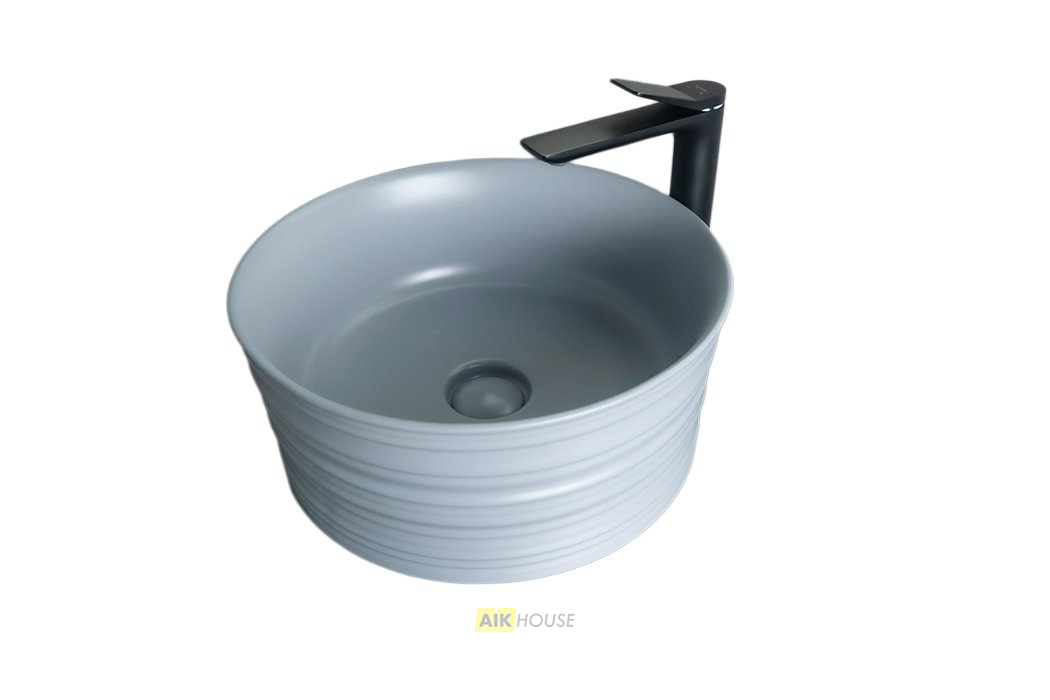 Раковина Gid Gm969 53335 накладная серая матовая 41x41x18
