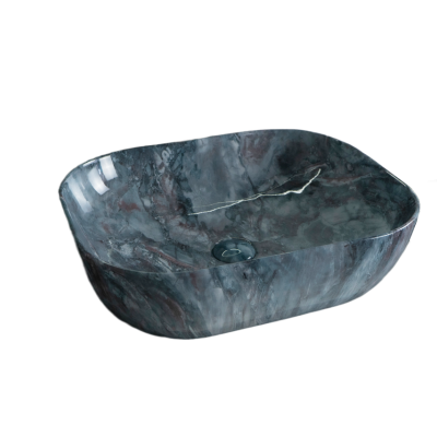 Раковина Gid   54401 накладная под камень глянцевая 50x40x14