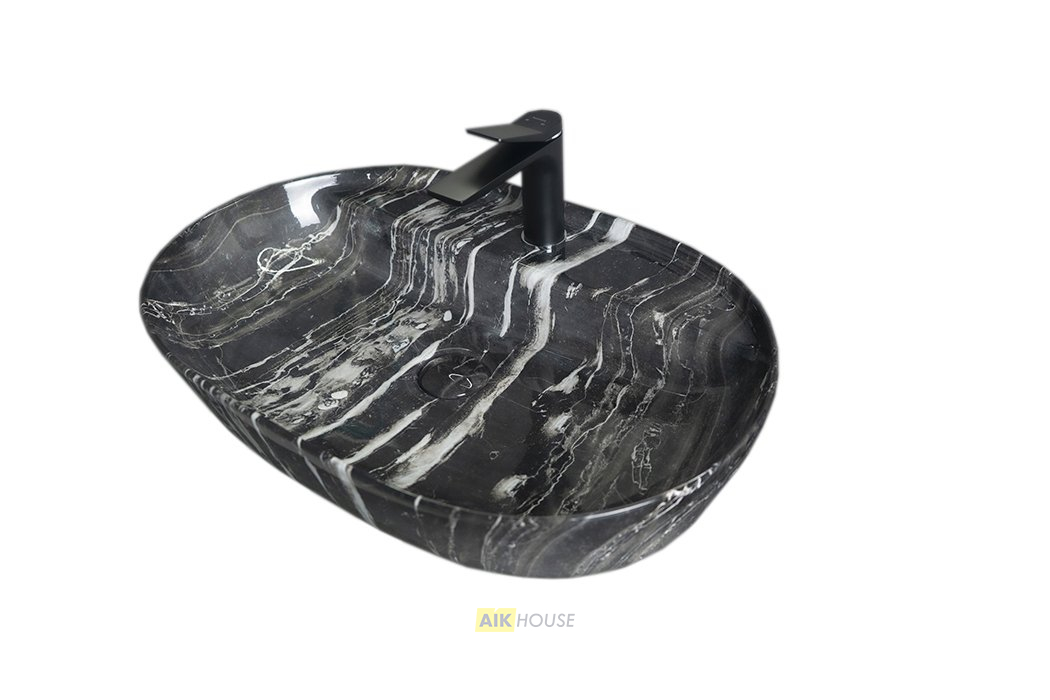 Раковина Gid Bs1346 54466 накладная под камень глянцевая 61x41x14