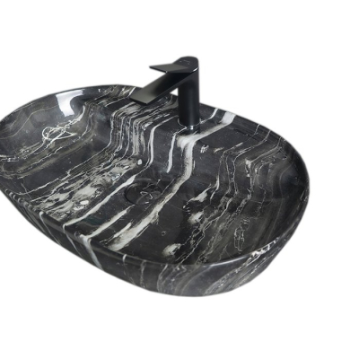 Раковина Gid Bs1346 54466 накладная под камень глянцевая 61x41x14