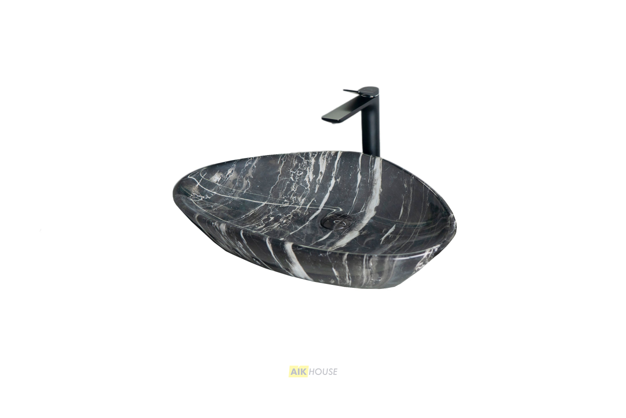 Раковина Gid Mnc206 54427 накладная под камень глянцевая 59x39x13