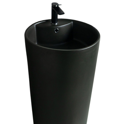 Раковина Gid Nb135bg 81109 накладная черная графит 45x45x85