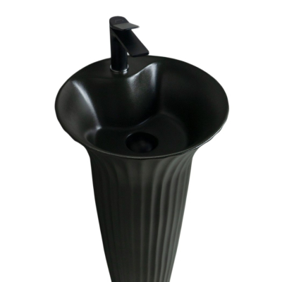 Раковина Gid Nb132bg 81114 накладная под черная  графит 41x41x84