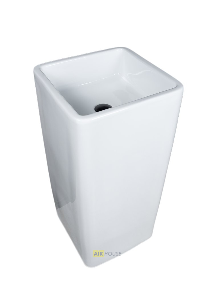 Раковина Gid Nb149 81119 накладная белая 41x41x85
