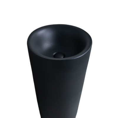 Раковина Gid Nb130bg 81110 накладная черная графит 40x40x85