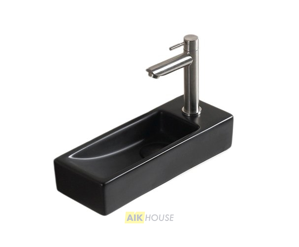 Раковина Gid Bm9271L 62202L подвесная черная матовая 38.0x14.5x8