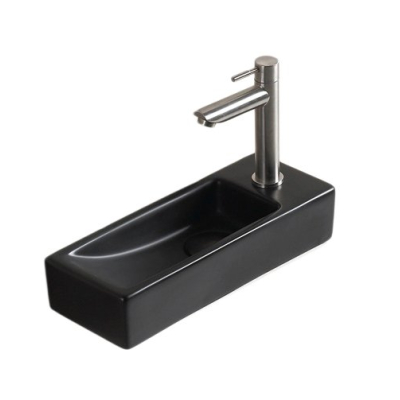 Раковина Gid Bm9271L 62202L подвесная черная матовая 38.0x14.5x8
