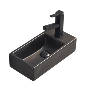 Раковина Gid Bm9270L 62201L подвесная черная матовая 40.5x20.5x10.5