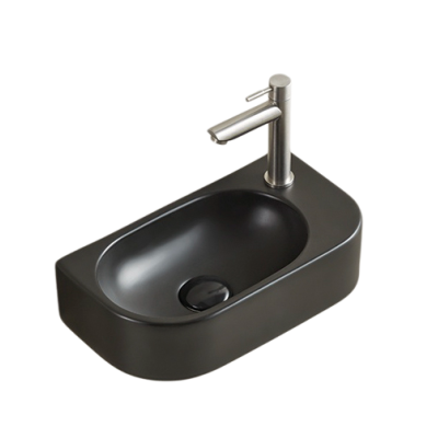 Раковина Gid Bm9274L 62204L подвесная черная матовая 40x21.5x12
