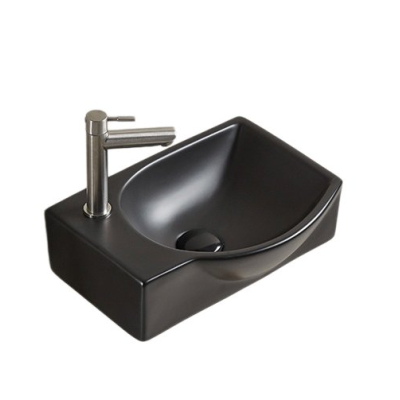 Раковина Gid Bm9276R 62205R подвесная черная матовая 40.5x28x14