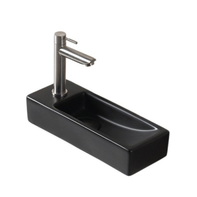 Раковина Gid Bm9271R 62202R подвесная черная матовая 38x14.5x8