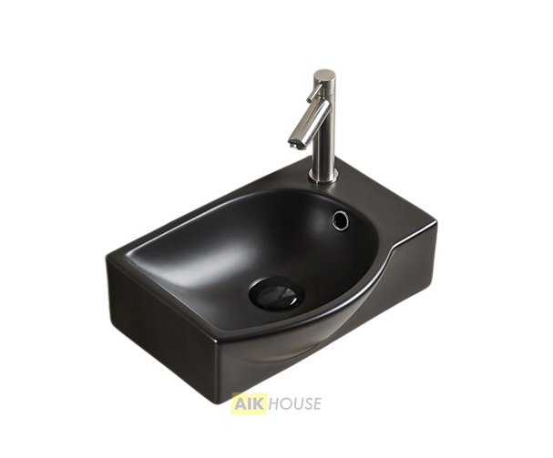 Раковина Gid Bm9276L 62205L подвесная черная матовая 40.5x28x14