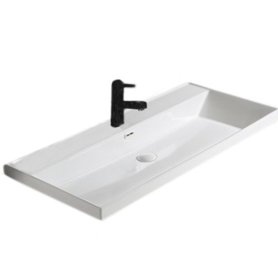 Раковина Gid 5510s 71165 встраиваемая сверху белая 101x46.5x15