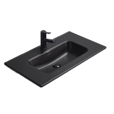 Раковина Gid Bm9080s 72209 встраиваемая сверху черная матовая 81x46.5x17